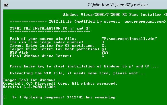 bcdboot.exe bootsect.exe and imagex.exe